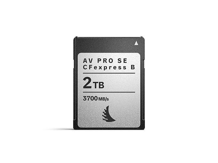 CFexpress Type B SE v4 memory card with 2 TB capacity displayed on a neutral background.