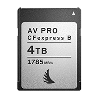 CFexpress Type B memory card with 4 TB capacity displayed on a neutral background.