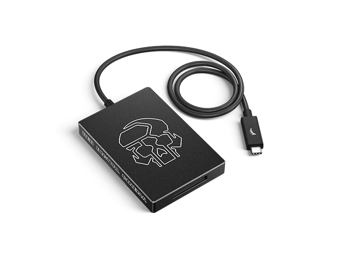 RED Card Reader for CFexpress Type B cards, designed for fast data transfer in high-end production environments.