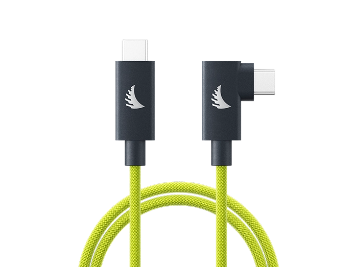 Product image USB-C 4.0 Solid Flex™ Cable Right-Angle Lime 1 m | 3.3 ft